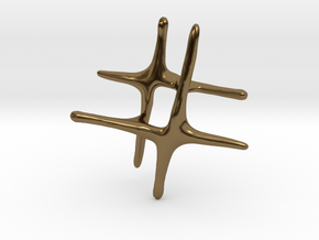 3D Octothorpe in Polished Bronze