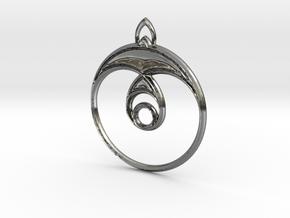 Sparrow Pendant in Fine Detail Polished Silver
