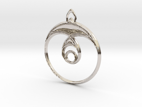 Sparrow Pendant in Rhodium Plated Brass
