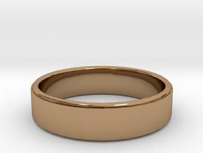Ring plain in Polished Brass
