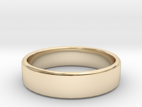 Ring plain in 14k Gold Plated Brass