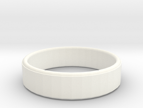 Ring plain in White Processed Versatile Plastic