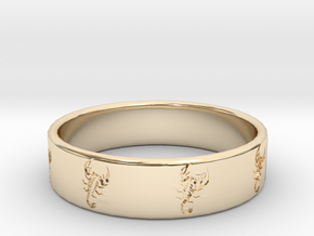 Scorpio Ring in 14k Gold Plated Brass