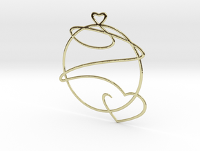 Love Heart in 18k Gold Plated Brass