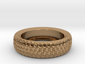 Circle Pattern Band - Size 12 3/4 in Polished Brass