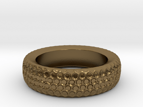 Circle Pattern Band - Size 12 3/4 in Polished Bronze