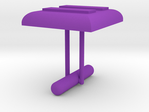 Cufflink Square 1 in Purple Processed Versatile Plastic
