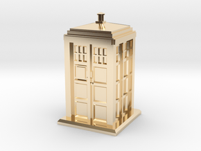 HO/OO Gauge - Police Box in 14k Gold Plated Brass