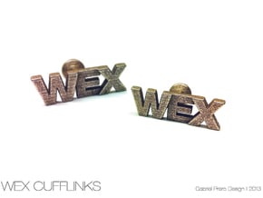Monogram Cufflinks WEX in Polished Bronzed Silver Steel