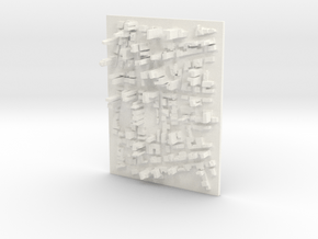 Large Desktop Cityscape in White Processed Versatile Plastic
