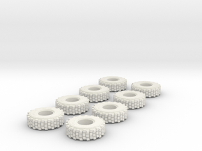 Hemtt Tires 1/48 in White Natural Versatile Plastic