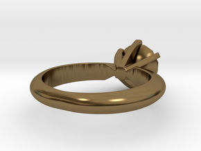 Diamond ring 'Big', Size 5 us (15.7mm) in Polished Bronze