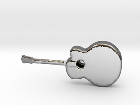 Acoustic Guitar in Fine Detail Polished Silver