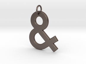 Ampersand in Polished Bronzed Silver Steel
