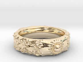 Orb Crater Band - Size: 15 in 14k Gold Plated Brass