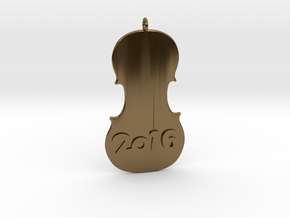 Happy Violin 2016 in Polished Bronze