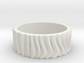 CurvedForrest Ring Size 10.5 in White Natural Versatile Plastic