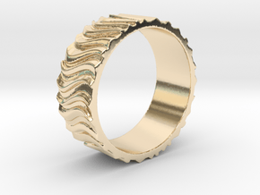 CurvedForrest dünn Ring Size 10.5 in 14K Yellow Gold