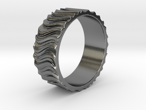 CurvedForrest dünn Ring Size 10.5 in Polished Silver