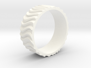 CurvedForrest dünn Ring Size 10.5 in White Processed Versatile Plastic