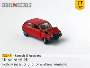 Renault 5 Accident (TT 1:120) in Gray Fine Detail Plastic