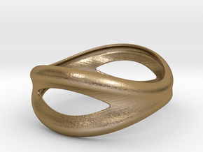 Bracelet Mouth 65 in Polished Gold Steel