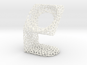 LG SmartWatch  Voronoi Desktopstand in White Processed Versatile Plastic
