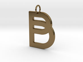B in Polished Bronze