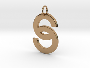 S in Polished Brass
