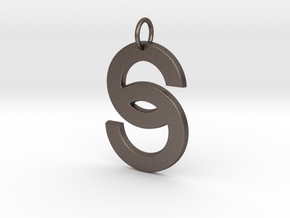 S in Polished Bronzed Silver Steel