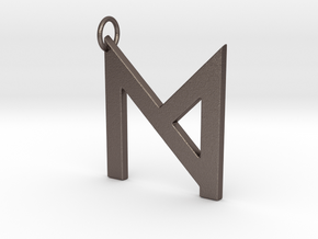 M in Polished Bronzed Silver Steel