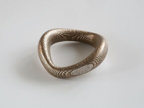 Ring Slice in Polished Bronzed Silver Steel