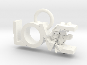 Broken Love in White Processed Versatile Plastic