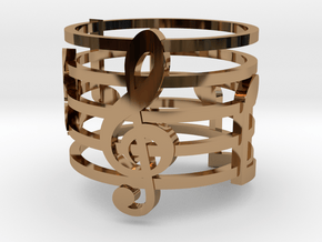 Musical Ring (Size 6) in Polished Brass