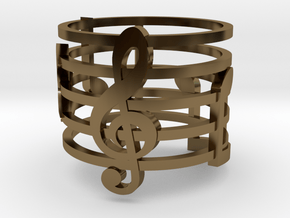 Musical Ring (Size 6) in Polished Bronze