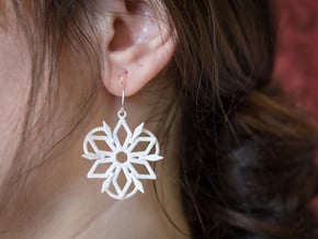 Dancing Shards Earrings in White Processed Versatile Plastic