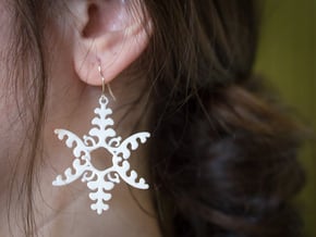Fluttering Vines Earrings in White Processed Versatile Plastic