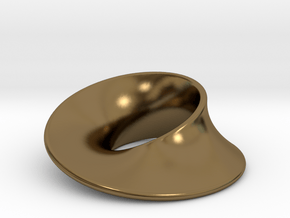 Minimal Mobius pendant (1 in) in Polished Bronze
