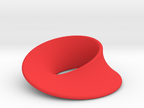 Minimal Mobius pendant (1 in) in Red Processed Versatile Plastic