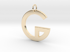 G in 14k Gold Plated Brass