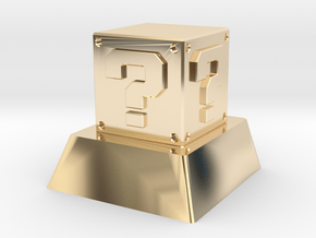 Cherry MX Question Block Keycap in 14k Gold Plated Brass