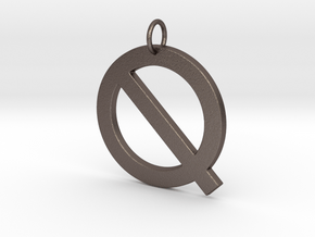 Q in Polished Bronzed Silver Steel