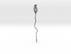 Staff Of Whispers in Polished Bronzed Silver Steel