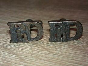 PhD Cufflinks in Polished and Bronzed Black Steel