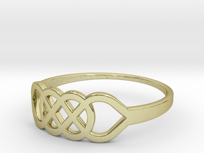 Size 7 Knot C1 in 18k Gold Plated Brass