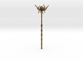 Floating Crystal Staff in Polished Bronze