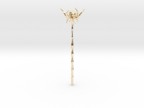 Floating Crystal Staff in 14k Gold Plated Brass