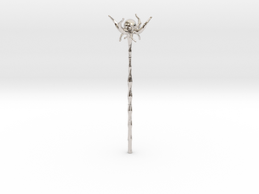 Floating Crystal Staff in Rhodium Plated Brass