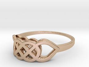Size 8 Knot C2 in 14k Rose Gold Plated Brass