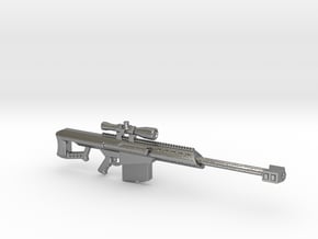 Barrett 50bmg Keychain Without Bipod in Natural Silver